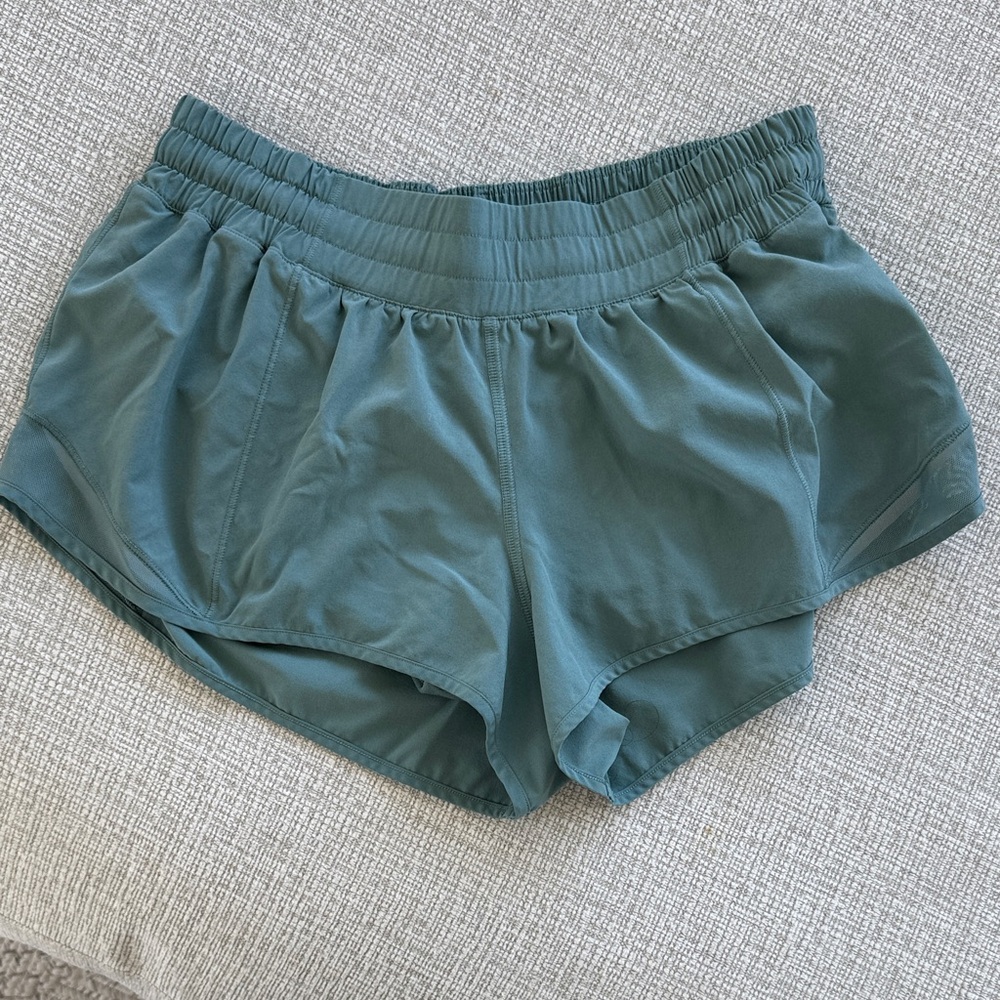 lululemon athletica teal athletic women's shorts